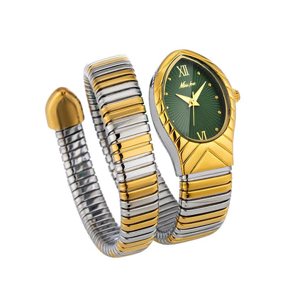 Women's Watches New Quartz Snake Shape Simple Ladies Watch Fashion Unique Strap Waterproof