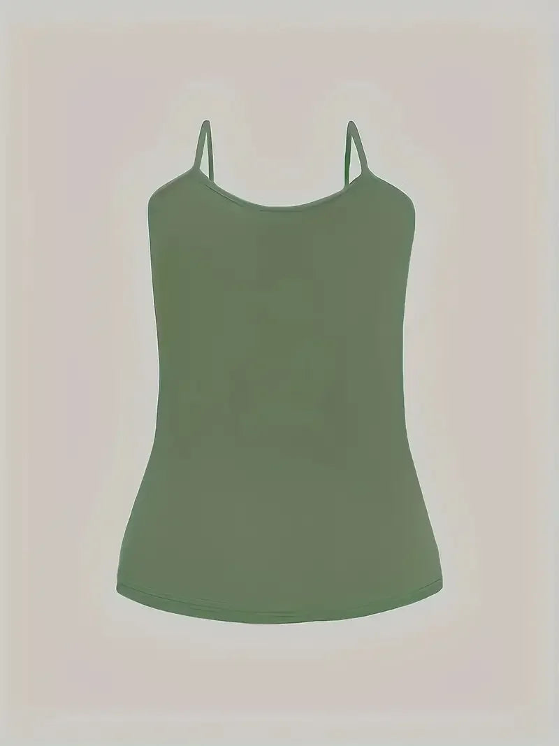 Three-Piece Outfit Tie Dye Top Solid Color Tank Top Elastic Waist Pants Set