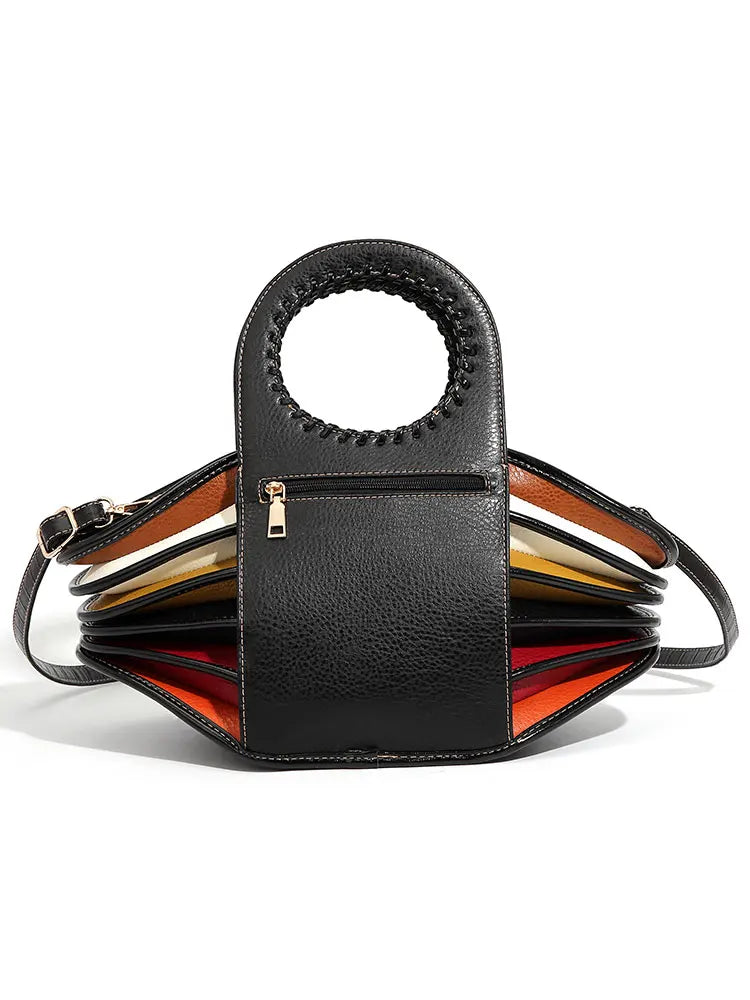 Shoulder Bag High-end Leather Purse Large Capacity Top Handle Crossbody