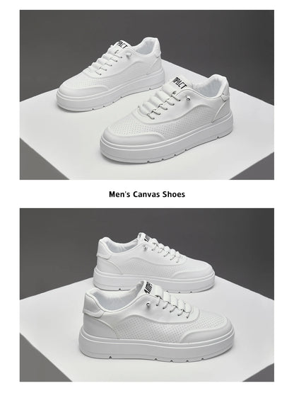 Men's Luxury Vulcanized Sneakers w/Breathable Design for Gym/Casual Wear & Street Style