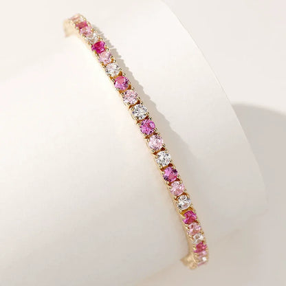 WUIHA 100% 925 Sterling Silver Lab Sapphire High Carbon Diamonds Gemstone Tennis Chain Bracelet Bangle Fine Jewelry Wholesale