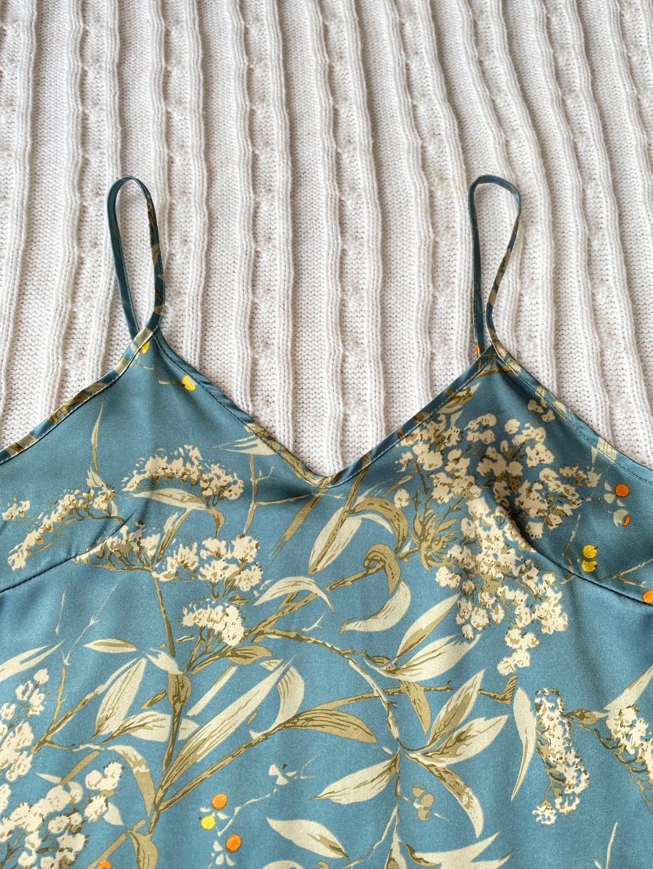 Elegant Floral Print Cami Tops   Ruffle Hem Shorts Pajama Set  Women's Sleepwear