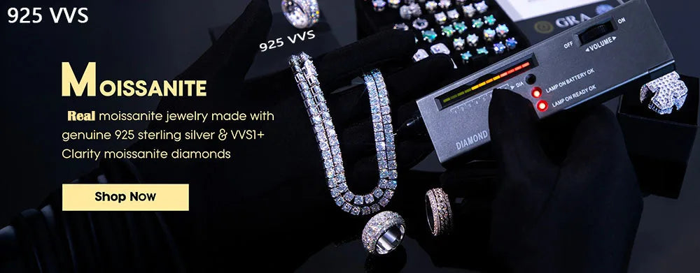 925 VVS Pass Diamond Tester Sterling Silver 2mm Moissanite Tennis Chain Necklace Women Engagement Jewelry High Quality