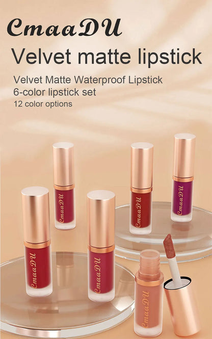 Velvet Matte Liquid Lipstick Waterproof Long Lasting Nonstick