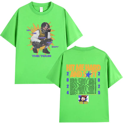 Hit Me Hard and Soft Tour 2024-2025 T Shirt Men Women Fashion Hip Hop T Shirts Cotton Loose Cozy Short Sleeve T-shirts Fans Gift