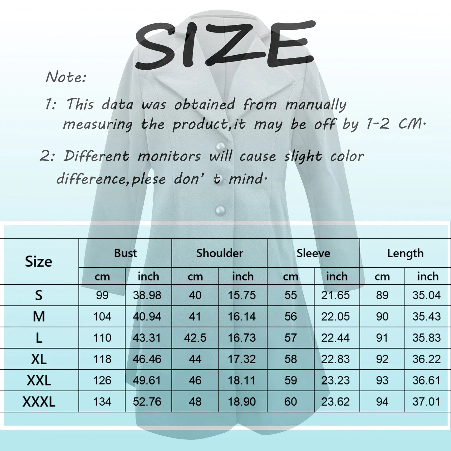 Womens Lapel Trench Coat Winter Wool Blend Mid Long Outwear Fleece Jacket Solid Color Elegant