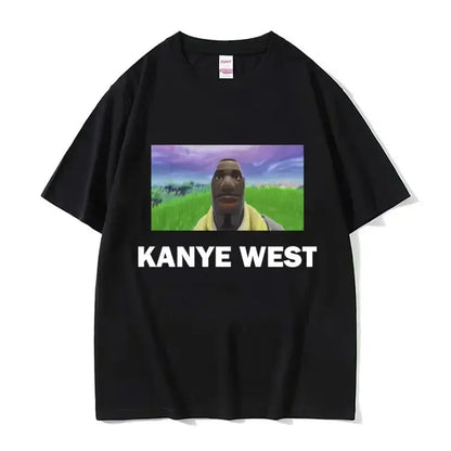 Funny Kanye West Meme T-Shirt Men's Vintage Fashion Hip Hop Rap Style Tshirt Men Women Short Sleeve T Shirt Streetwear