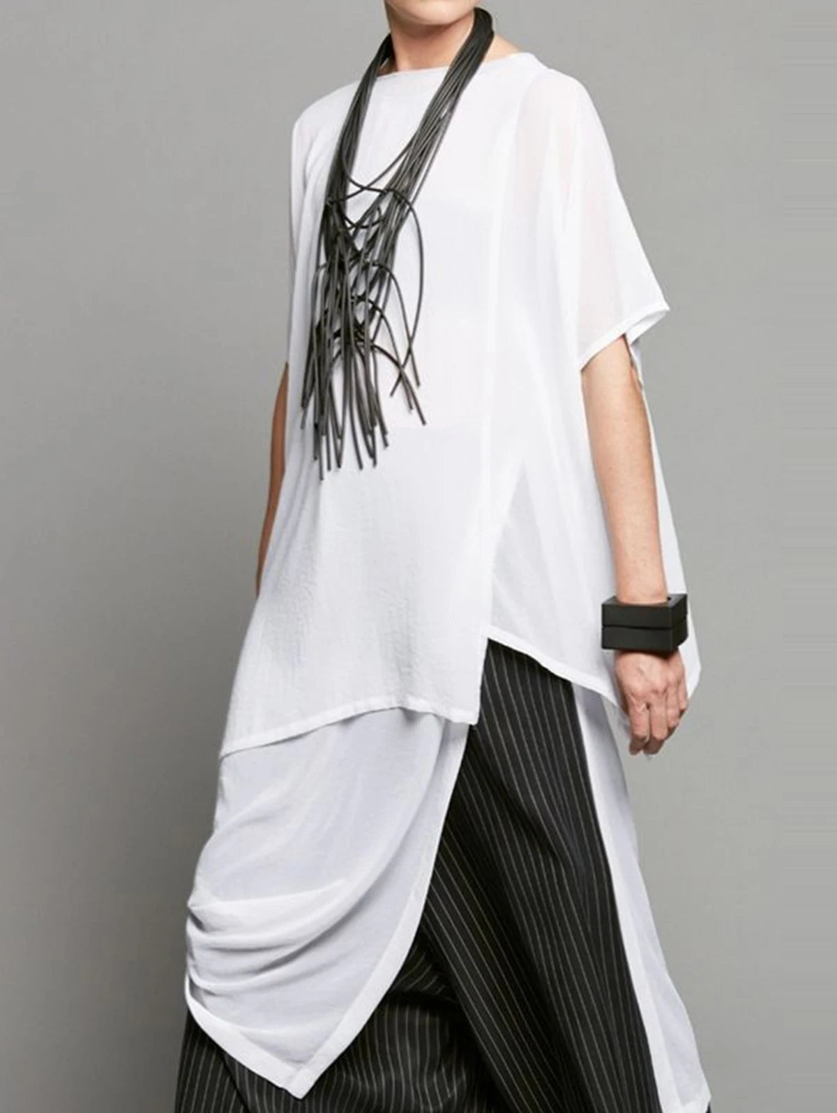Women White Irregular Split Joint Big Size T-shirt Short Sleeve black / XXL / CHINA black / XL / CHINA black / 4XL / CHINA black / XXL / CHINA-black / XL / CHINA-black / 4XL / CHINA-black / XXXL / CHINA-WHITE / 4XL / CHINA-WHITE / XXXL / CHINA-black / L / CHINA-black / M / CHINA-WHITE / L / CHINA-WHITE / M / CHINA-WHITE / XXL / CHINA-WHITE / XL / CHINA-