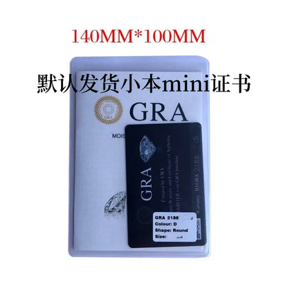 Women's PT950 Platinum round Six-Prong Ring with 3Ct Moissanite High-Purity Texture 3CT Striking Top High-End Gift