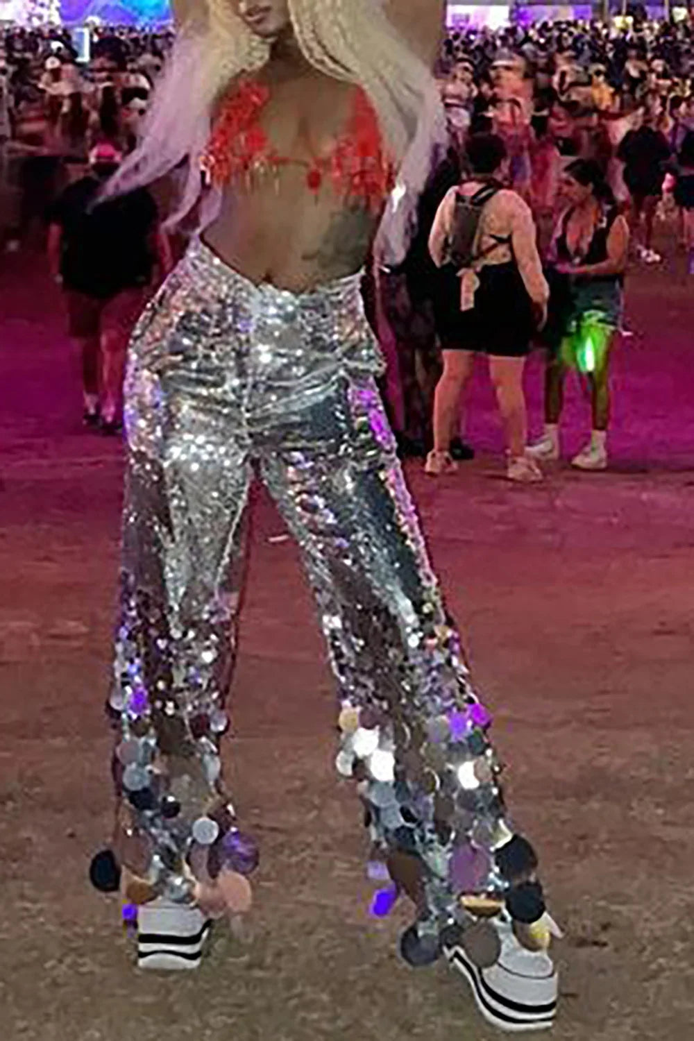 Plus Size Party Pant Silver Straight Leg Asymmetrical Sequin Pant High Waist Flare Pant Trousers Spring Silver / XL Silver / L Gold / 5XL Silver / XL-Silver / L-Gold / 5XL-Gold / 4XL-Gold / XL-Gold / L-Gold / XXXL-Gold / XXL-Silver / XXXL-Silver / XXL-Silver / 5XL-Silver / 4XL-