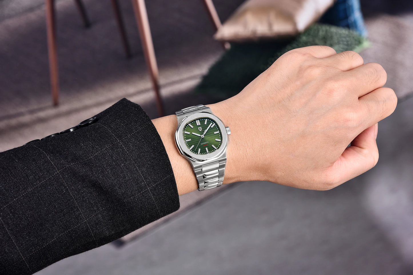 40MM Men's Watches Luxury Automatic Watch For Men Mechanical WristWatch Stainless Steel Sapphire glass