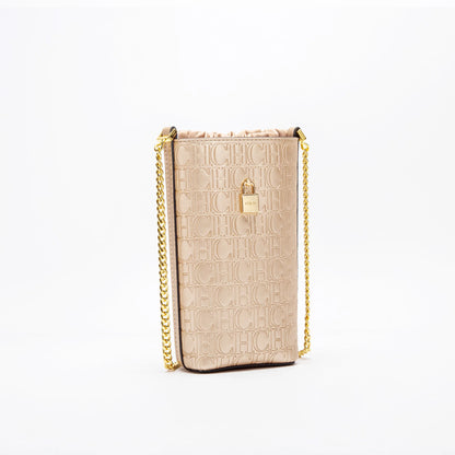 Phone Bag 2024 New Embossed Crossbody Bag High Quality Metal Chain Bag