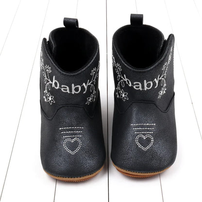 Baby Boots Made Of Soft PU and High-quality Cotton Short Boots With Rubber Soles and Anti Slip Baby