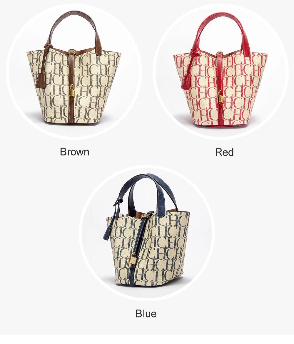 CH Large Capacity Daily Commuter Crossbody Bag Fashion Letter Print Design Ladies Temperament Shoulder Bag Versatile Premium