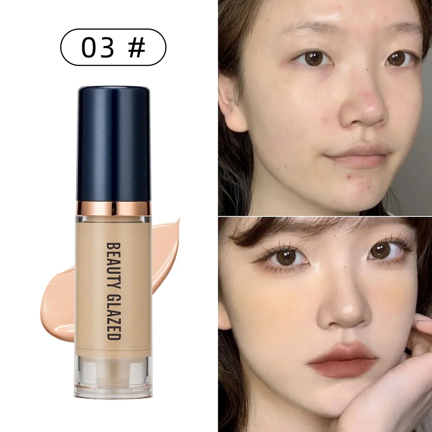 6ml Waterproof Matte Liquid Foundation Long Wear Oil-Control Face Full Coverage