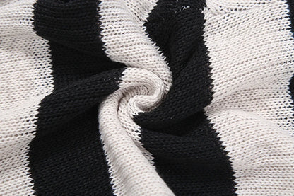 Kliou Stripe Patchwork Long Pants Woman Autumn Trend Crochet Shirring Elastic High Waist Skinny Peach Hip Street Style Bottoms