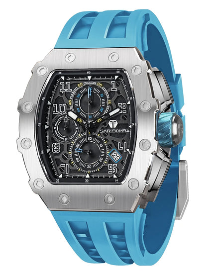 Luxury Brand Tonneau Design Waterproof Clock Stainless Steel Wristwatch Rectangle