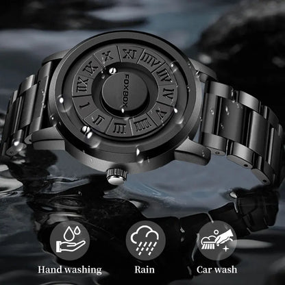 Military Waterproof Watch For Men Crolling Pointer Magnetic Force Watch Men Fashion Sport Quartz Chronograph