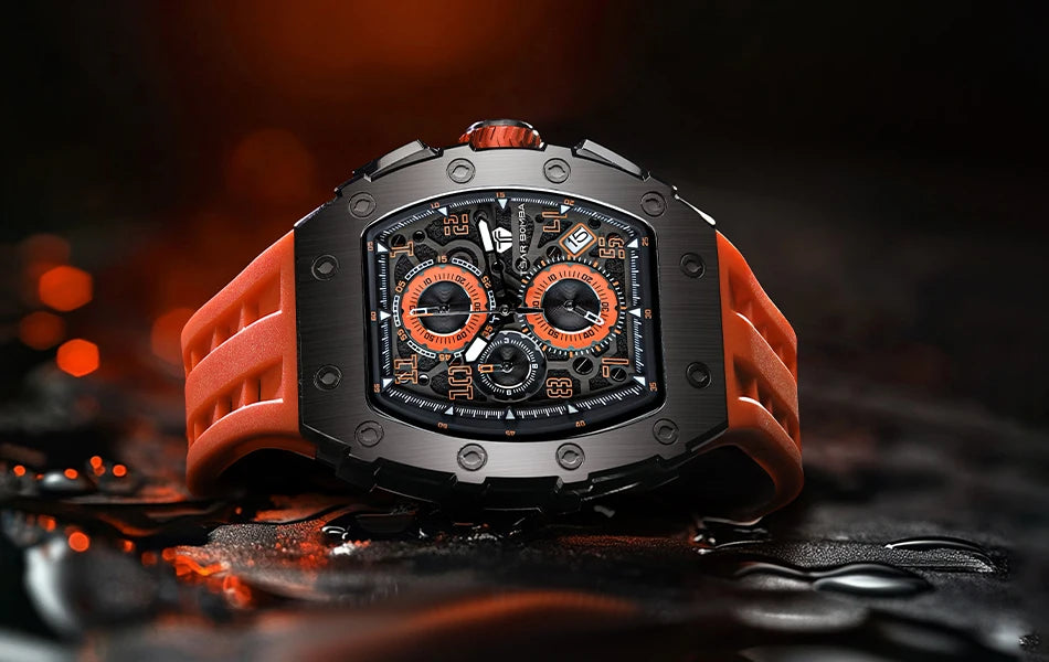 Luxury Brand Tonneau Design Waterproof Clock Stainless Steel Wristwatch Rectangle