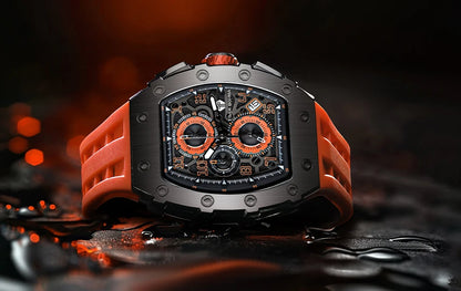 Luxury Brand Tonneau Design Waterproof Clock Stainless Steel Wristwatch Rectangle