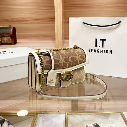 Light luxury women's high-end color contrast single shoulder underarm bag