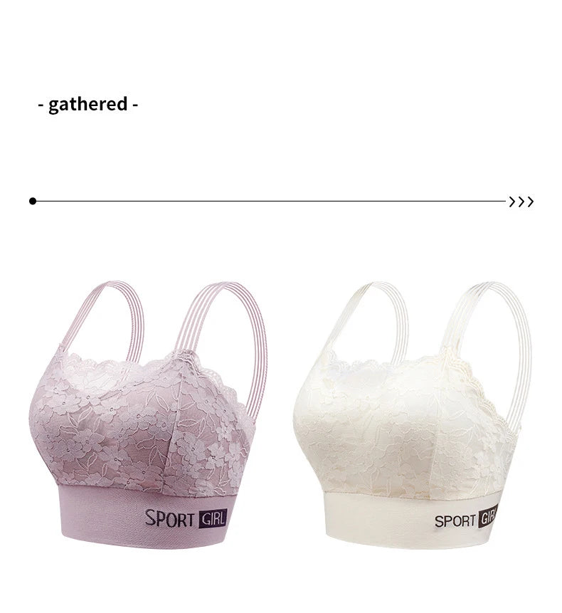 Lace Seamless Sports Bra Comfortable Breathable Beauty Back Vest Chest Tube Top