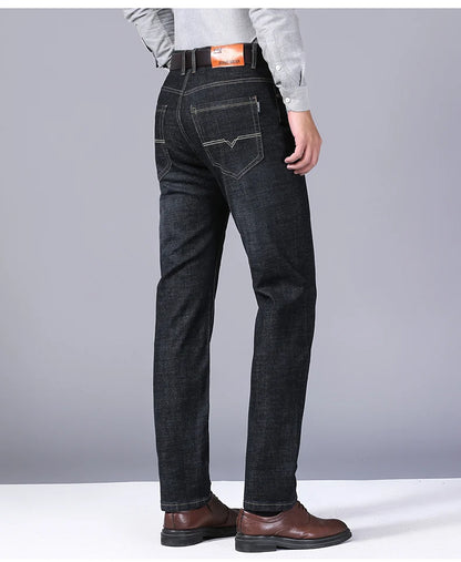 Stretch Slim Fit Pants Comfortable Soft Straight Casual Denim