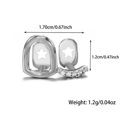1PC Single Hip Hop Star Heart Pattern Teeth Grillz Removable Dental Grills Teeth Punk Teeth Caps