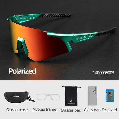 Photochromic Polarized Lens Adjustable Nose Support Myopia Frame Sports Men Women Cycling Goggle