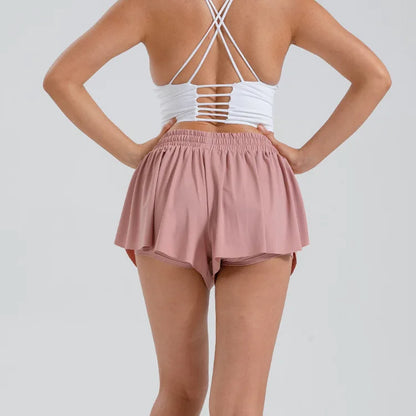 Flowy Athletic Shorts for Women Gym Yoga Workout Running Tennis Skirt Comfy Skort