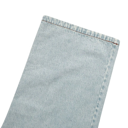 Comfortable Casual Solid Color Sleeveless Jeans Set Loose Long Straight Pants Two Pieces