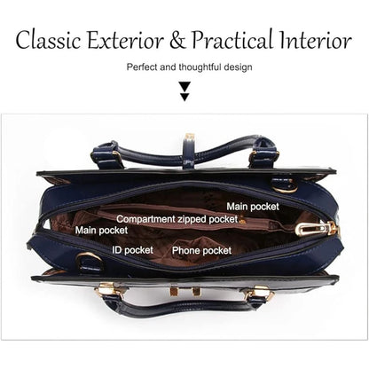 Luxury Brand Crocodile Women Tote Bag Bright Leather Women Handbag Purse