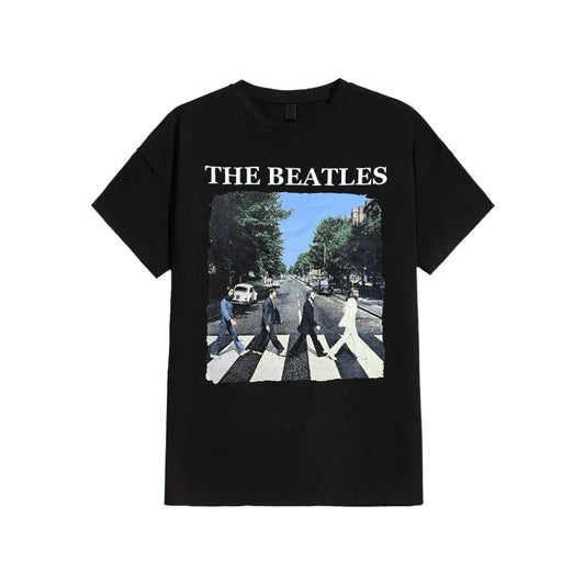 The Beatles Abbey Road T-Shirt Men's and Women's Short Sleeve Vintage Rock Band Tops Brand Tshirt Summer Men Clothing Streetwear
