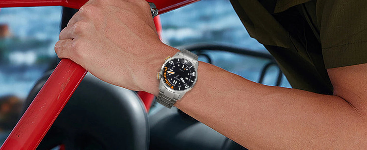 Automatic Dive Watch for Men Super Luminous Original Design 20 ATM Diver Wristwatch Sapphire