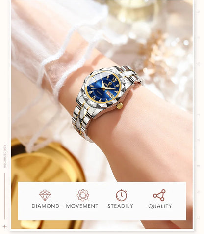 Watches Luxury Ladies Quartz Watch Waterproof Luminous Date Stainless Stain Wristwatch