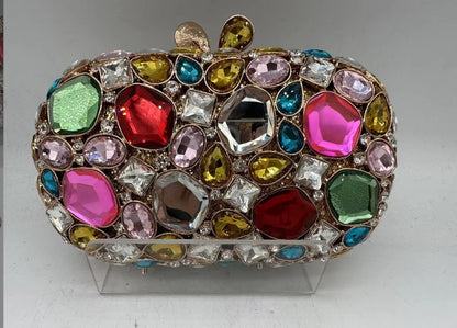 XIYUAN Big Stones Evening Purse Bags Rhinestone Wedding Gems Clutch Bag Bridal Clutches Women Diamonds