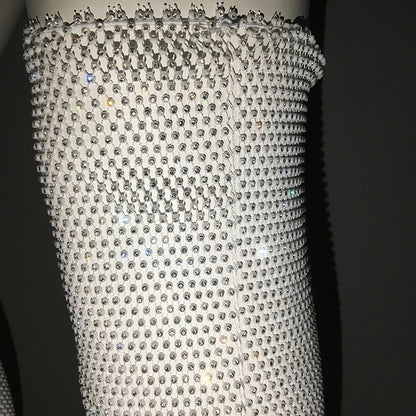 Leg Warmer Black White Diamond Hollow Lace Up Leg Warmers For Outwear Accessories Black-66CM / One Size / CHINA White-66CM / One Size / CHINA Black-66CM / One Size / CHINA-White-66CM / One Size / CHINA-