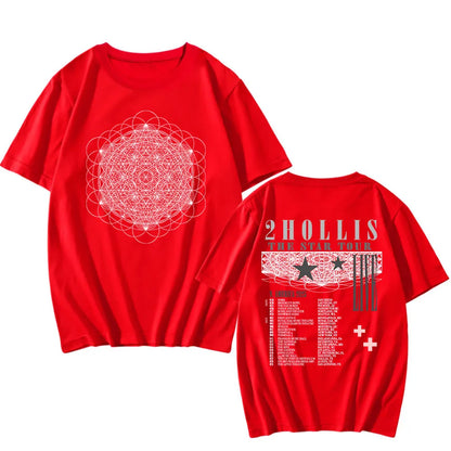 2hollis THE STAR TOUR 2025 T-shirt Summer Short Sleeve O-neck Tshirts for Male Summer Loose Grunge Unisex Streetwear Casual Tees