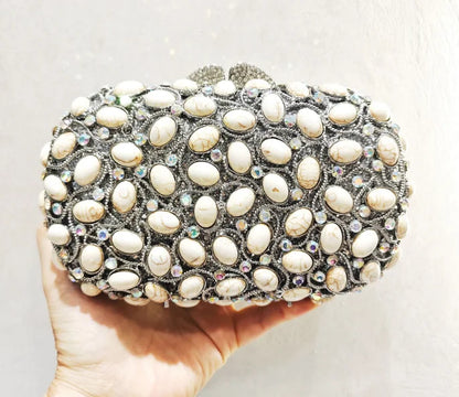 XIYUAN Big Stones Evening Purse Bags Rhinestone Wedding Gems Clutch Bag Bridal Clutches Women Diamonds