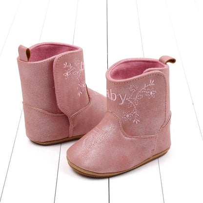 Baby Boots Made Of Soft PU and High-quality Cotton Short Boots With Rubber Soles and Anti Slip Baby