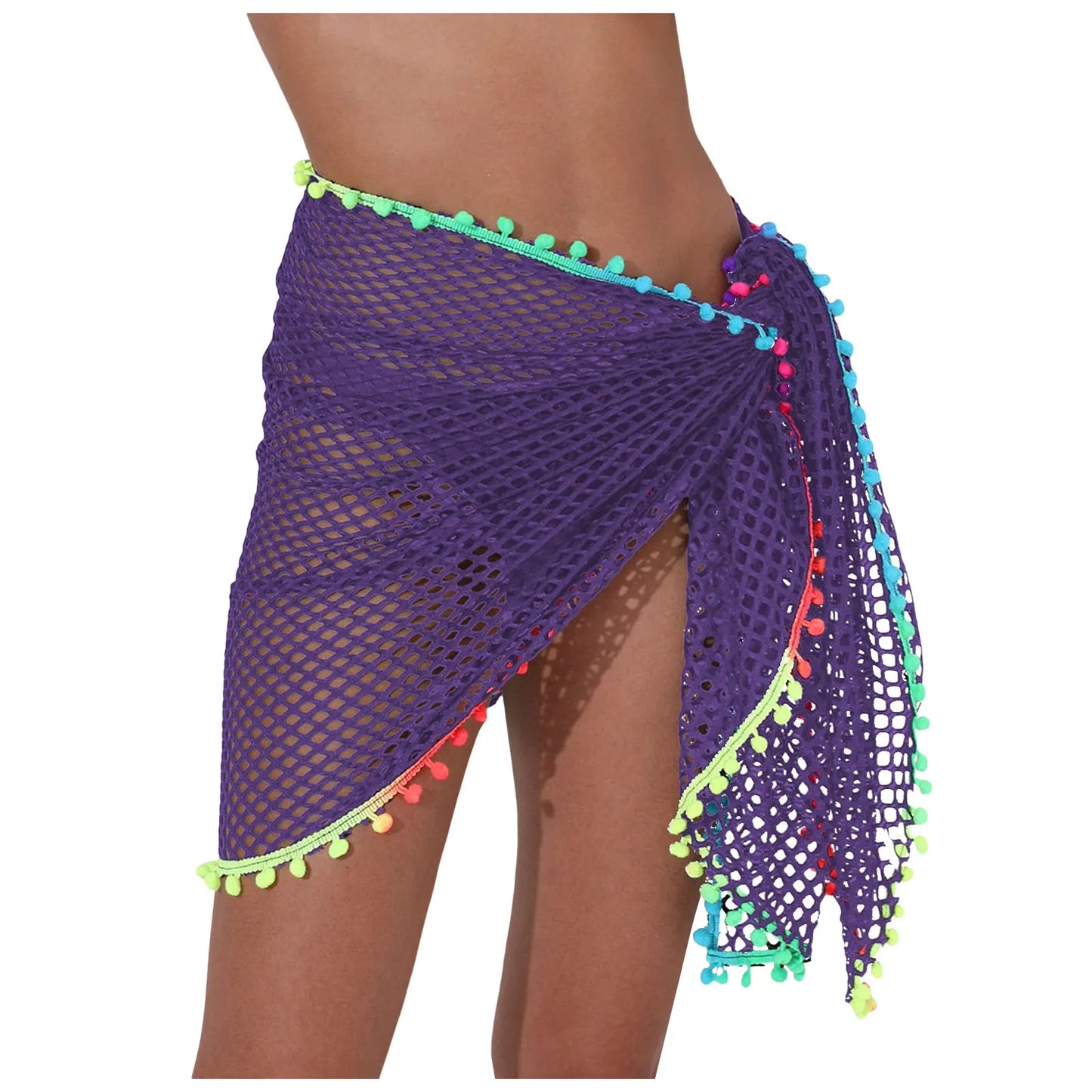 Beach Cover Ups For Women Sarong Sheer Bikini Chiffon Wraps Skirts For Swimwear