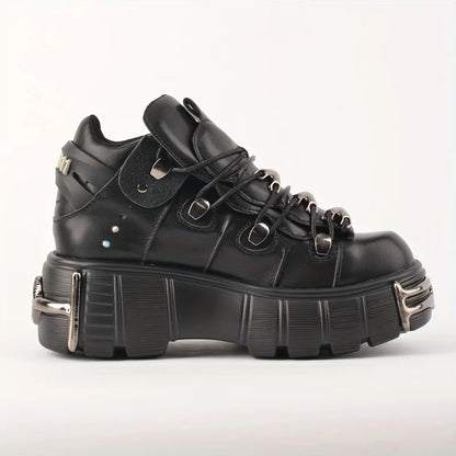 Thick Bottom Platform Rock Metal Decoration Casual Trainers Punk Style Gothic Sport Shoes