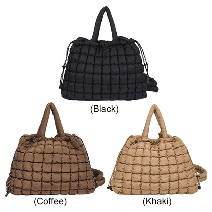 Shoulder Bag Magnetic Closure Puffer Tote Bag for Women Quilted Handbag Top Handle Bag for Work Travel Shopping