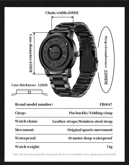 Military Waterproof Watch For Men Crolling Pointer Magnetic Force Watch Men Fashion Sport Quartz Chronograph