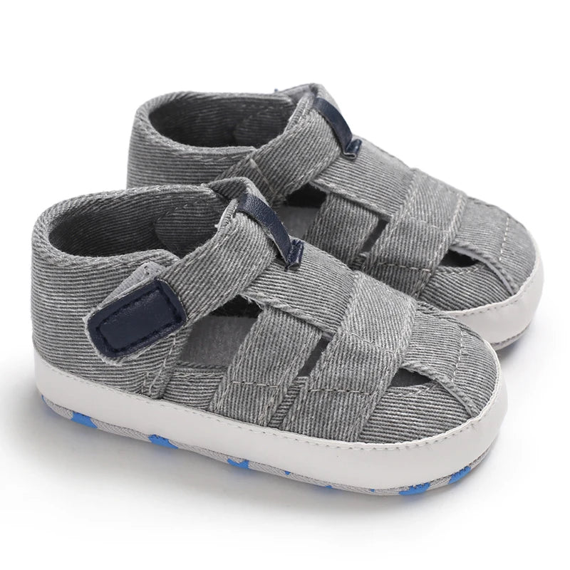 Newborn Boys And Girls Baby Shoes Canvas Soft Soles First Walking Shoes Breathable