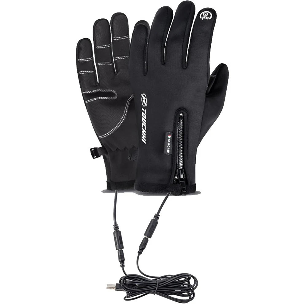 Heated Gloves Eletric Thermal Heat Gloves Skiing Snowboarding Hunting Fishing Waterproof Heated Rechargeable Gloves
