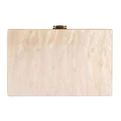 Womens Handbag Green Beige Striped Acrylic Luxury Casual Cute Box Clutch Purse