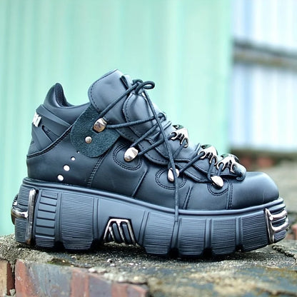 Thick Bottom Platform Rock Metal Decoration Casual Trainers Punk Style Gothic Sport Shoes