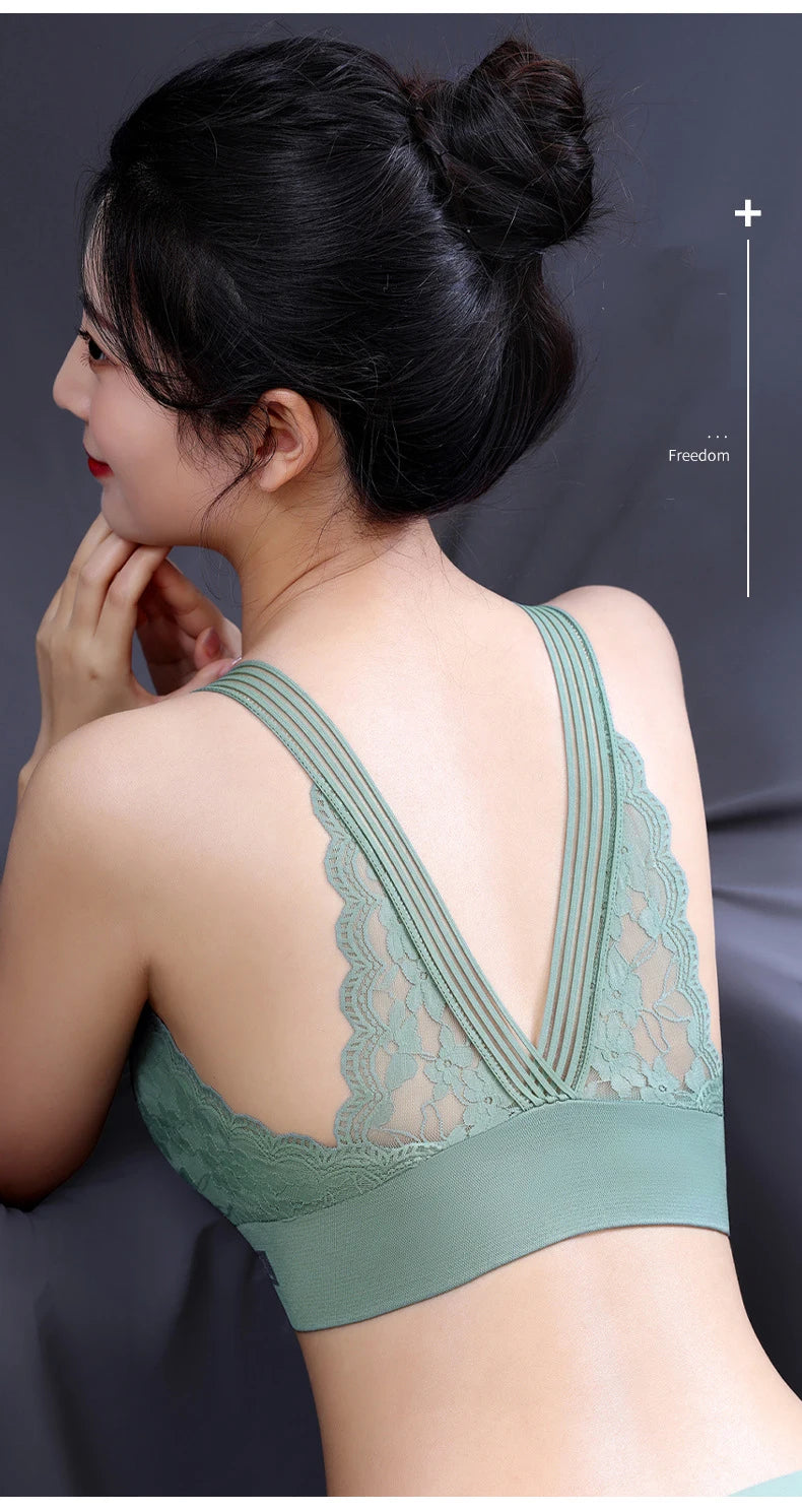 Lace Seamless Sports Bra Comfortable Breathable Beauty Back Vest Chest Tube Top