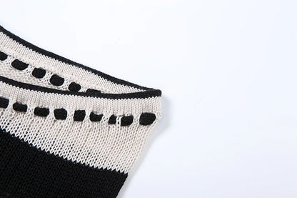 Kliou Stripe Patchwork Long Pants Woman Autumn Trend Crochet Shirring Elastic High Waist Skinny Peach Hip Street Style Bottoms